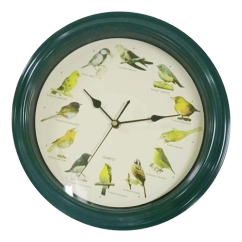2025 Reloj De Pared Redondo Con Diseño De Pájaro Cantor, Y