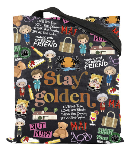 Ensianth Stay Golden Tote Bag Golden Sisters Regalo Golden D