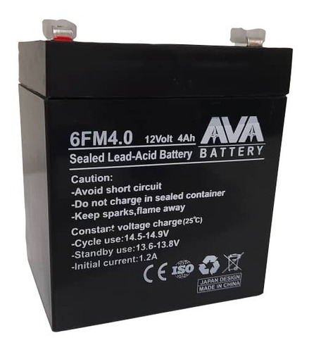 Baterías Selladas 12v 4ah Marca Ava Para Cercos Alarmas Etc