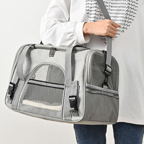 Mochila Transportadora Con Perro Gato Transpirable Ajustable