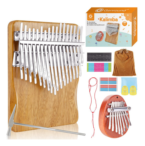 Genround Design Kalimba - Piano De Pulgar De 34 Teclas, Pian