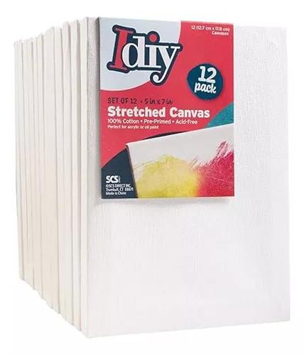 Idiy Tabla De Lienzo De 4.7 X 6.7 In Color Blanco