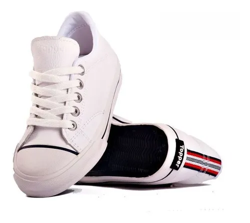 Zapatillas Topper Profesional Cuero Ni os Color Blanco