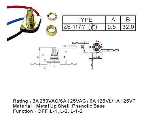 Interruptor Lampara Zing Ear Ze 117m 3 8 2 Circuito Via