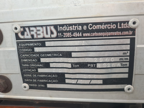 Imagem 14 de 15 de Vw 13190 4x2 Bau 12 Metros Ano 2012 Plataforma Hidraulica