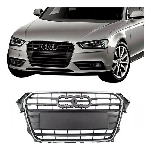 Grade Dianteira Audi A4 2013 2014 2015 Friso Cromado