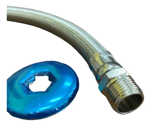 Engate Flexivel Rabicho Alta Vazão Inox Macho X Fêmea 60cm