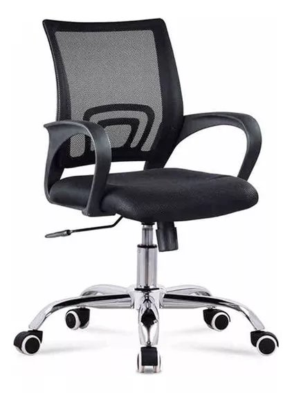  Silla Oficina Ergonómica Apoyacabezas Brazos Ajustables Color Negro