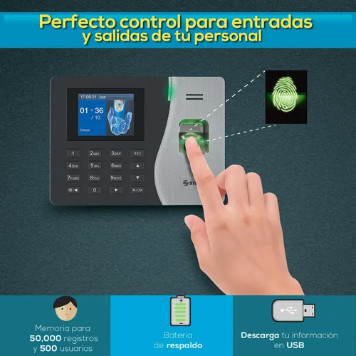 Reloj Checador De Huella Digital Por Red Steren Env o gratis
