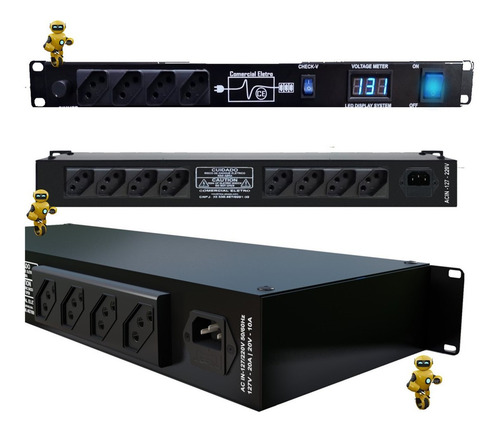 Imagem 2 de 2 de Distribuidor De Tomada Profissional Com 12 Tomadas 10a 2500w