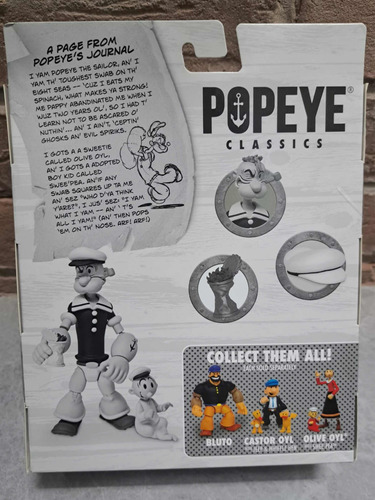 Popeye Classics, Popeye Blanco Y Negro, Coleccionable!!! (Usado)