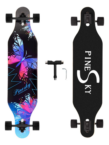 Pinesky Skateboard Longboard 41  8 Capa Arce Natural Para