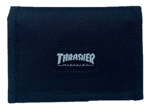 Thrasher Billetera Lifestyle Hombre Velcro Negro Ras