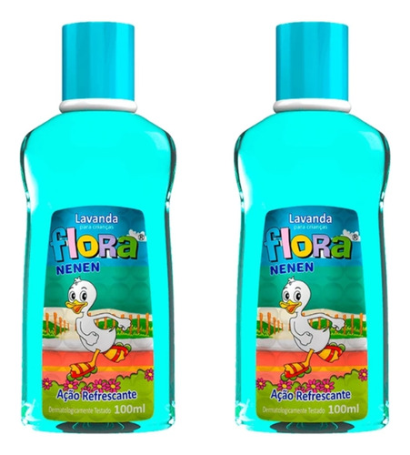 Kit 2 Deo Colônia Flora Nenen Lavanda Para Crianças 100ml