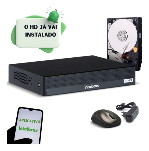 Kit 9 Câmeras Segurança Color 1080p 2.8mm Dvr Intelbras 1tb