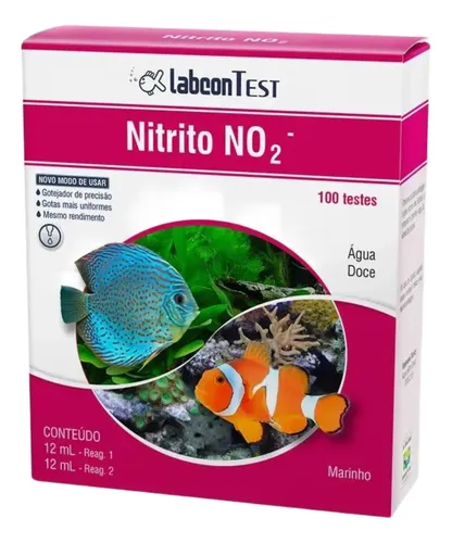 comprar Teste Labcon No2 Nitrito Agua Doce E Salgada 100 Testes