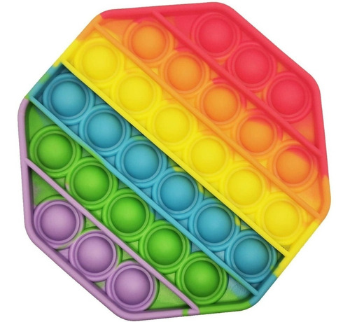 Pop It Fidget Toy Juego Antiestrés Multicolor Arcoiris