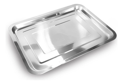 Bandeja Retangular Em Inox 36x27cm - Ke Home Ref. 3104-3627