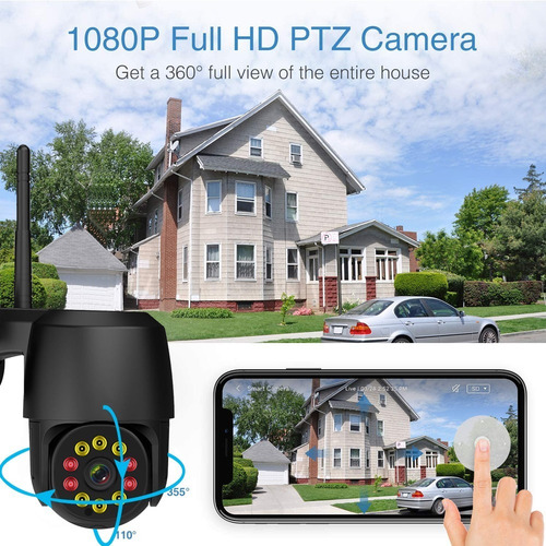 Imagen 7 de 10 de Cameras De Seguridad Wifi Exteriore 1080p Con Alarma De Luz
