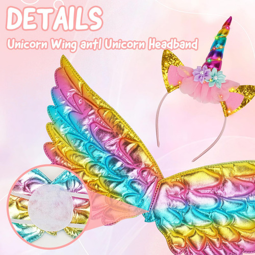 Cakka Conjunto De Disfraces De Unicornio, 6 Piezas Disfraz D