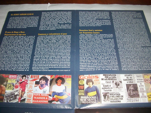Poster Maradona * Diego Eterno * A 43 Años Del Debut En Boca (Usado)