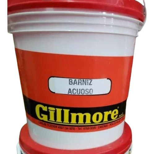 Barniz Al Agua Natural Brillante  Gillmorex 10litros + Pince