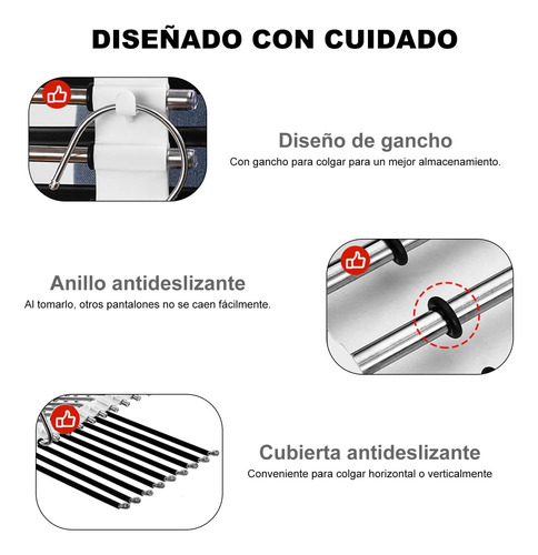 2pcs Acero Inoxidable Multifuncional Perchas Plegables