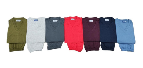 Imagen 4 de 8 de Pijama Hombre Jersey Liso 100% Algodón Verano
