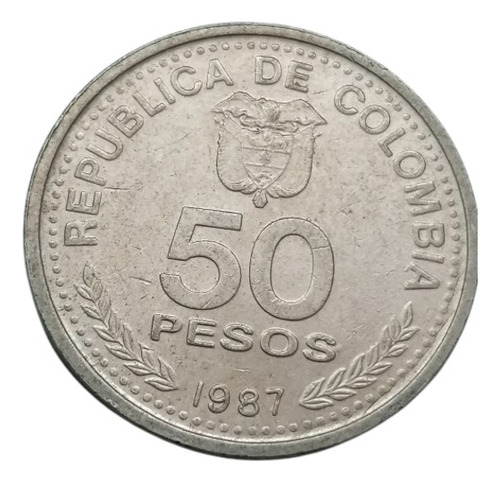 Colombia Moneda 50 Pesos 1987