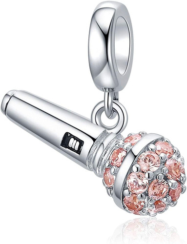 I Love Music Microphone Voice Charms 925 Sterling Silver Cha