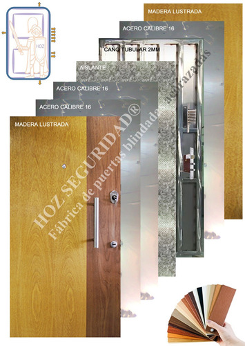 Imagen 2 de 10 de Puerta Blindada Instalada! Hoz Vip® 16 Anclajes!