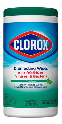 Clorox 75 Toallas Desinfectantes Fresh Scent Antibacterial 