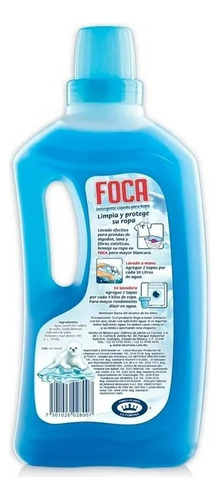 Detergente Líquido Foca Para Ropa 1 L