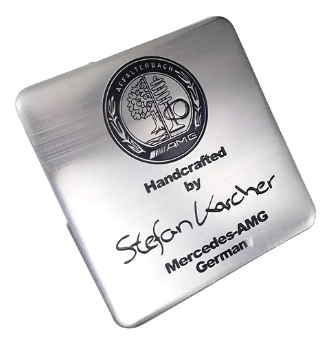 Emblema Amg Mercedes Benz Motor Assinatura Metal Stefan Karc