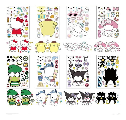 Sticker Pegatinas Armable De Hello Kitty Y Sus Amigos 8