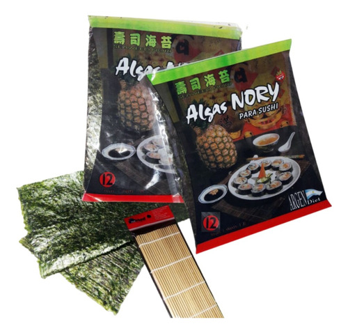 Algas Para Sushi Nory ( Sin Tacc ) X 12 Hojas - Las Mejores-