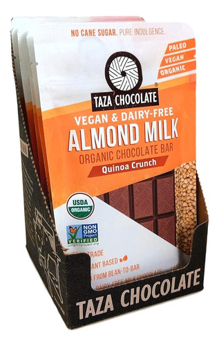 Taza Chocolate Barra De Chocolate Orgánico Con Leche De Alme