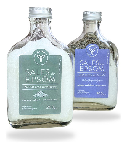 Sales De Epsom 200g Antiestrés Remedio Natural Vegano Kit X2