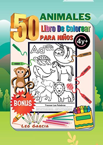 Libro Para Colorear De 50 Animales Para Niños 4+ Extra Parte