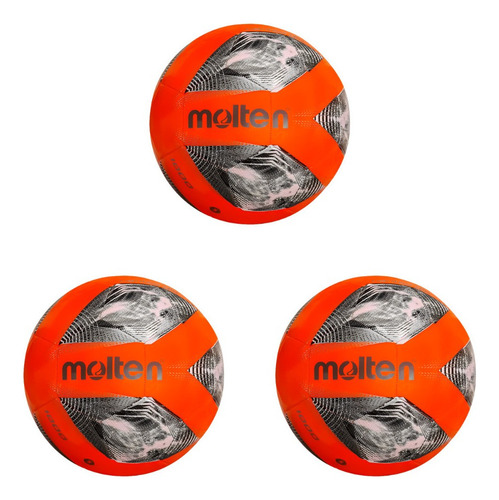 Paquete 3 Balones Futbol Molten Vantaggio F5a1000 Mayoreo Color Naranja