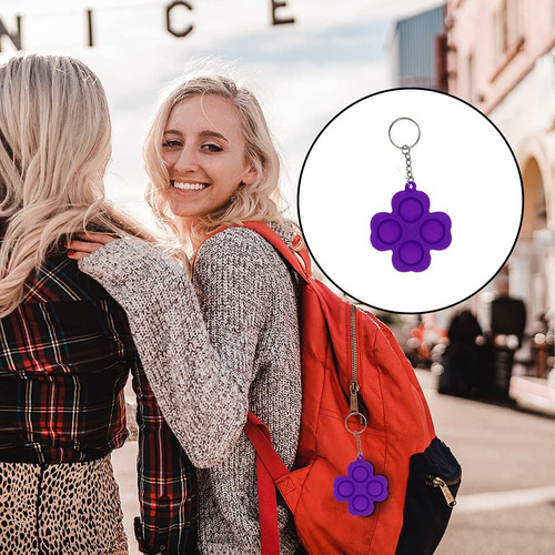 Collar Pop It, Mini Llavero Juguete Fidget, Simple Hoyuel...