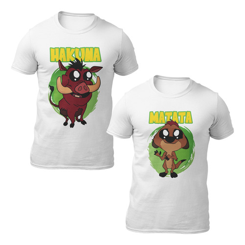 Playeras Para Amigos - Luv - Pumba Y Timón - Hakuna Matata