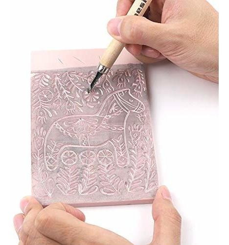 Sghuo 8 Bloques De Goma Rosa De 39 X 59 En Para Sellos De Go