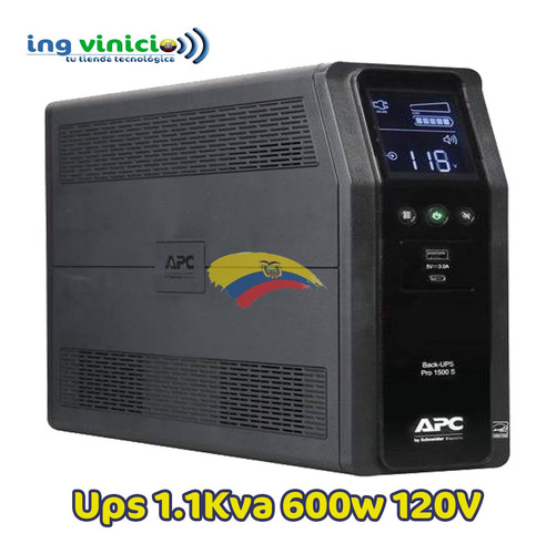 Ups Apc Br1100m2-lm 1.1kva 1100va 600w 120v 10 Tomas Lcd Usb