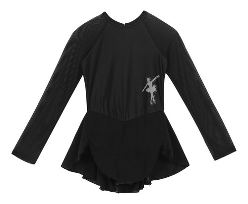Imagem 3 de 4 de Vestido Infantil Profissional Ballet Bailarina Manga Longa