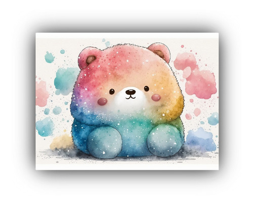 Canvas Patrones Intensos Teddy Bear Pop Art 65x50cm