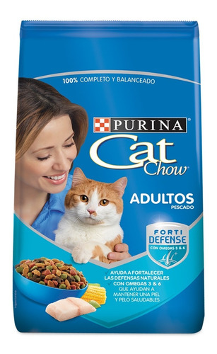 Alimento Para Gato Cat Chow Delrel Pescado Y Mariscos 9 Kg