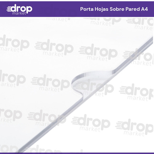 Imagen 4 de 10 de Porta Hojas A4 Sobre Pared | Pet Tipo Acrílico | X 1 U.