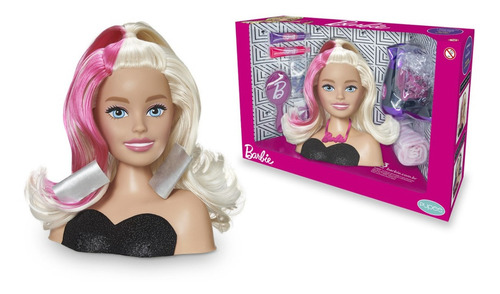 Imagem 2 de 9 de Barbie Busto Styling Head Hair Acessórios + Glitter Tatoo