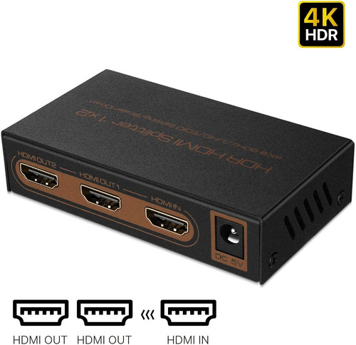 Imagen 2 de 6 de Divisor Hdmi Tnp 1 Entrada 2 Salidas Divisor Hdmi 2.0 Inteli